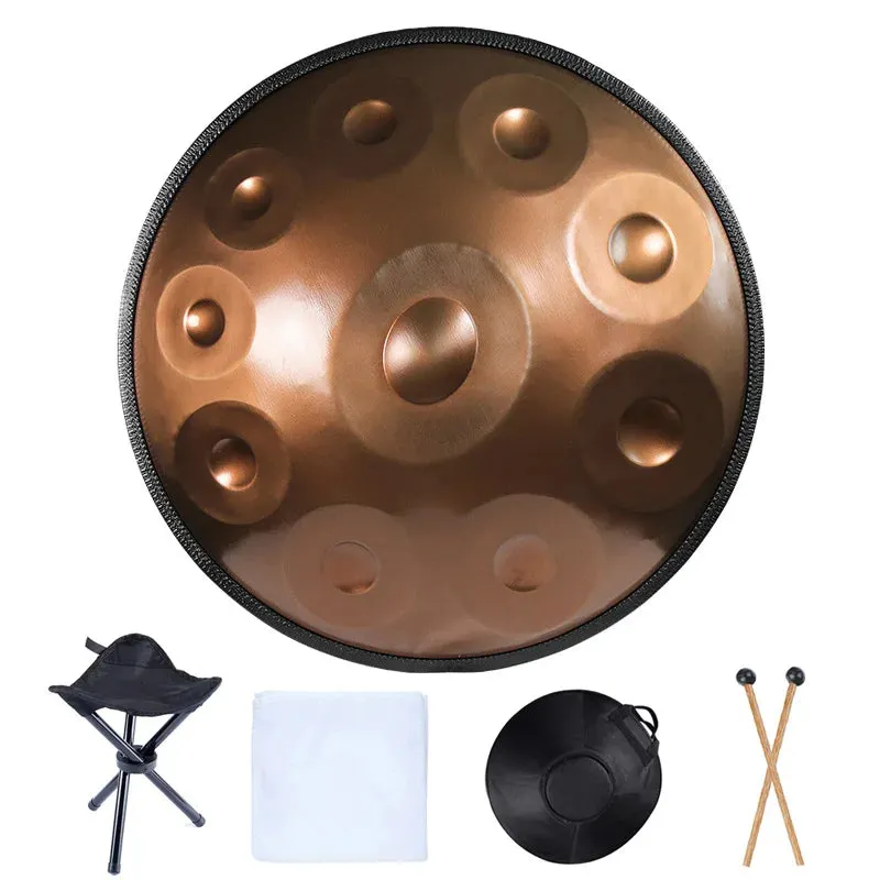 22 Inch, 10 Notes D Minor 440HZ 432HZ, Handpan   FREE Carrying Bag