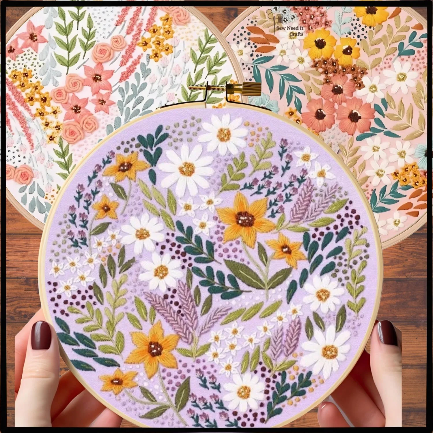 3D Flower DIY Embroidery Kit Set 1