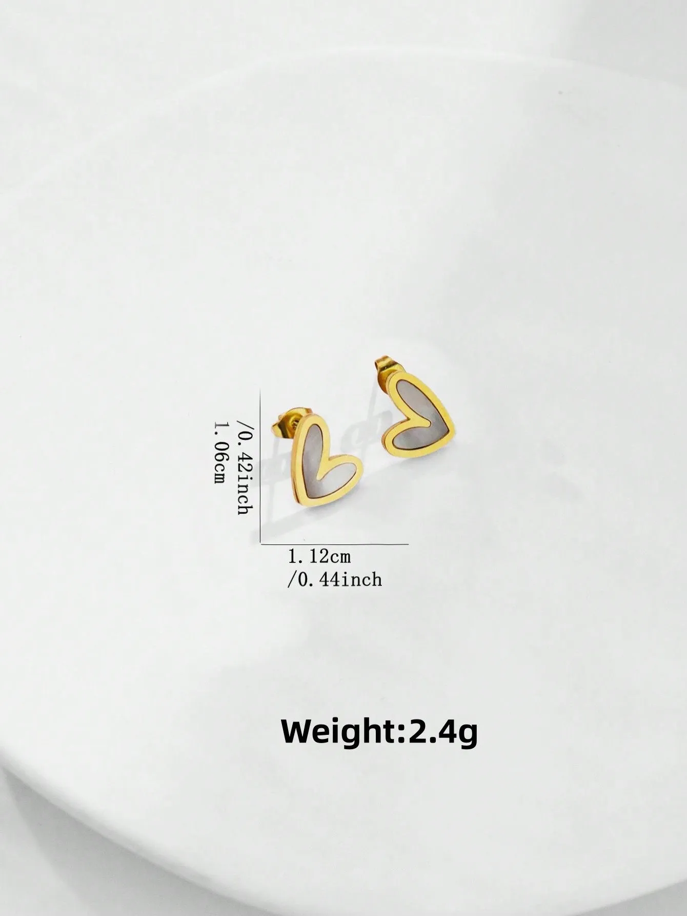 3pcs Simple Heart-Shaped Necklace And Earrings Set
