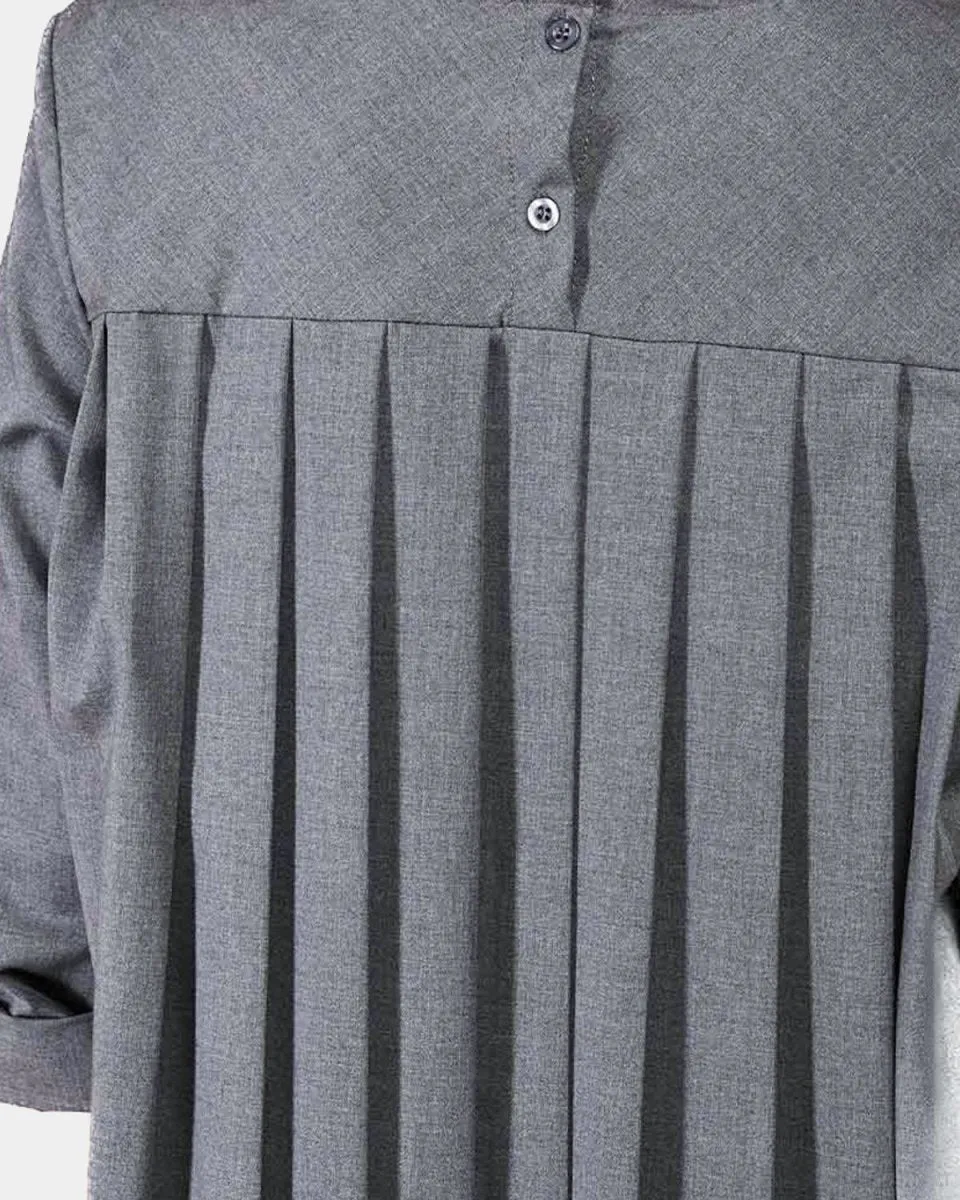 Accordian Pleat Back Long Sleeve Top