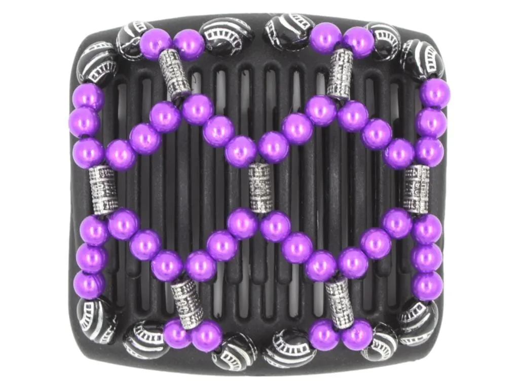 African Butterfly Chameleon Hair Comb - Ndalena Black 43