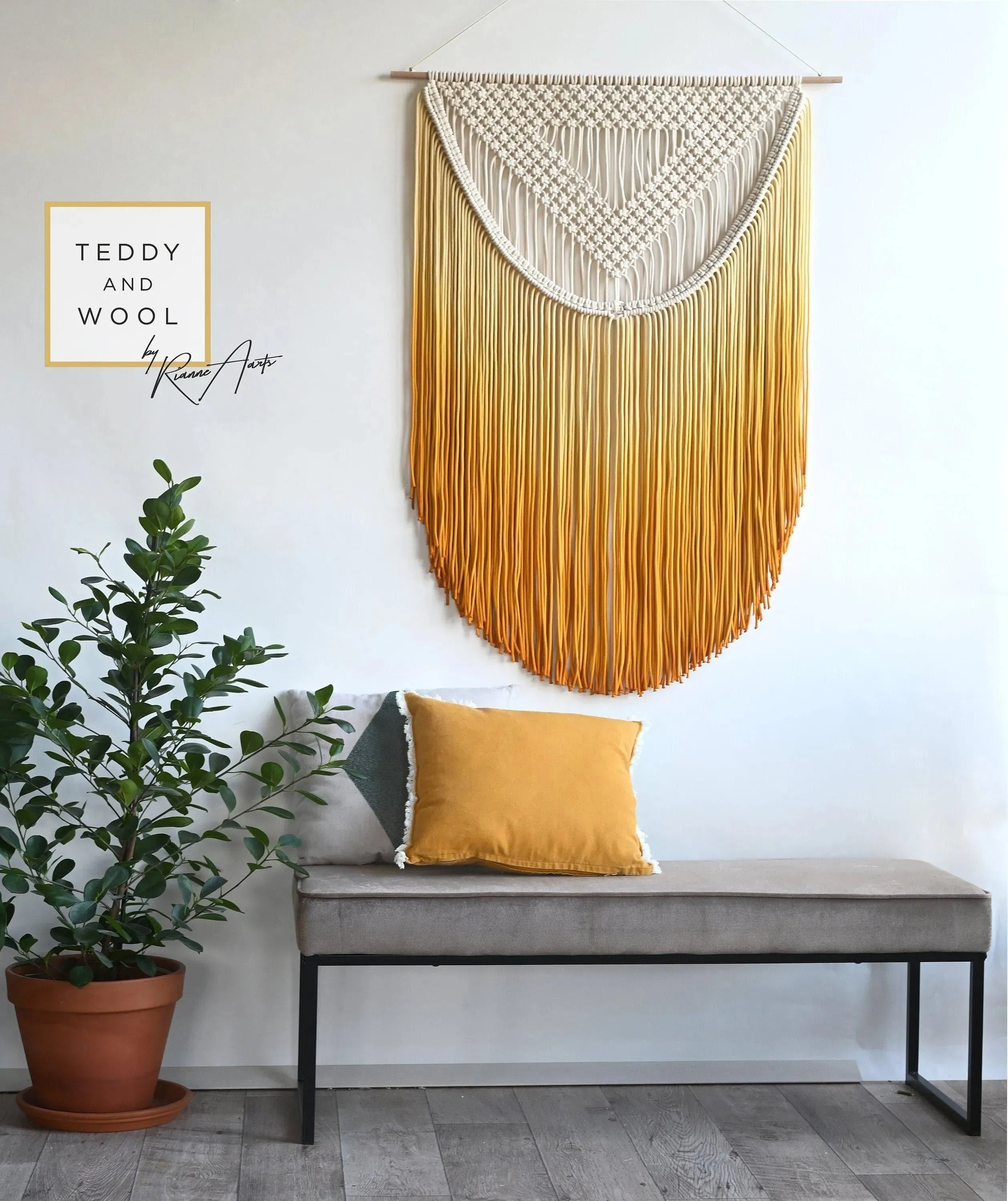 ALEXA Colorful and Elegant Wall Hanging Macrame Fiber Art