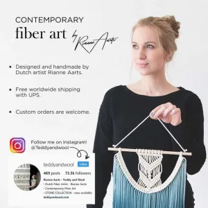 ALEXA Colorful and Elegant Wall Hanging Macrame Fiber Art