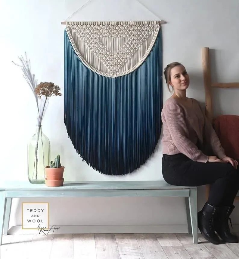 ALEXA Colorful and Elegant Wall Hanging Macrame Fiber Art