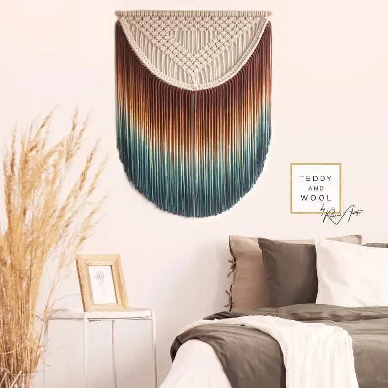 ALEXA Colorful and Elegant Wall Hanging Macrame Fiber Art