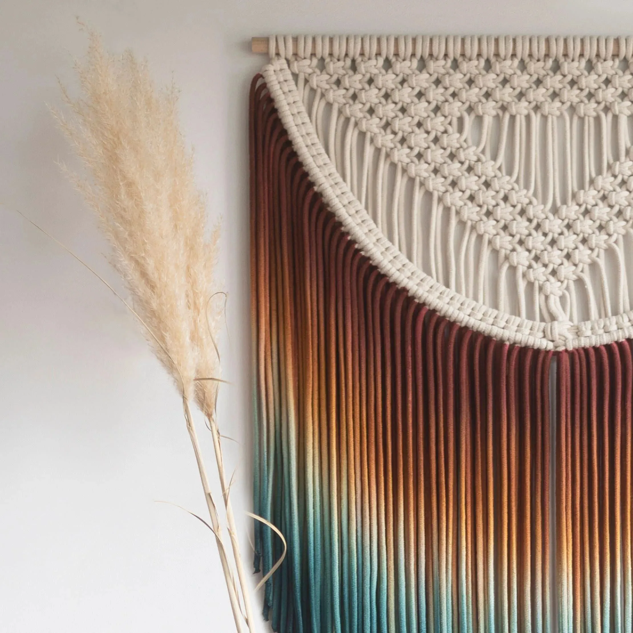 ALEXA Colorful and Elegant Wall Hanging Macrame Fiber Art