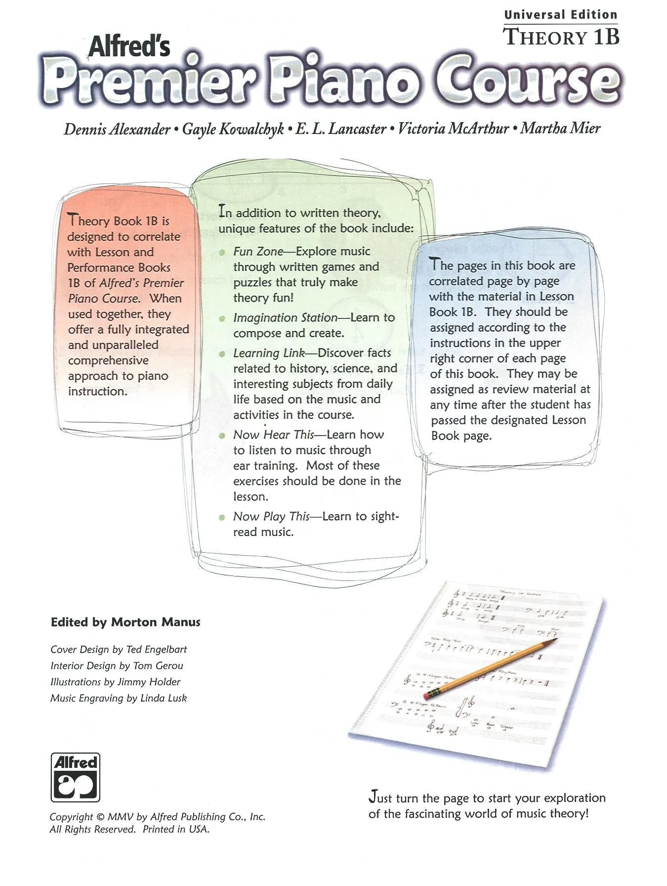 Alfred's Premier Piano Course, Theory 1B