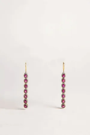 AMRAPALI LONDON | 18K YELLOW GOLD MINI RAJ RUBY DIAMOND EARRINGS