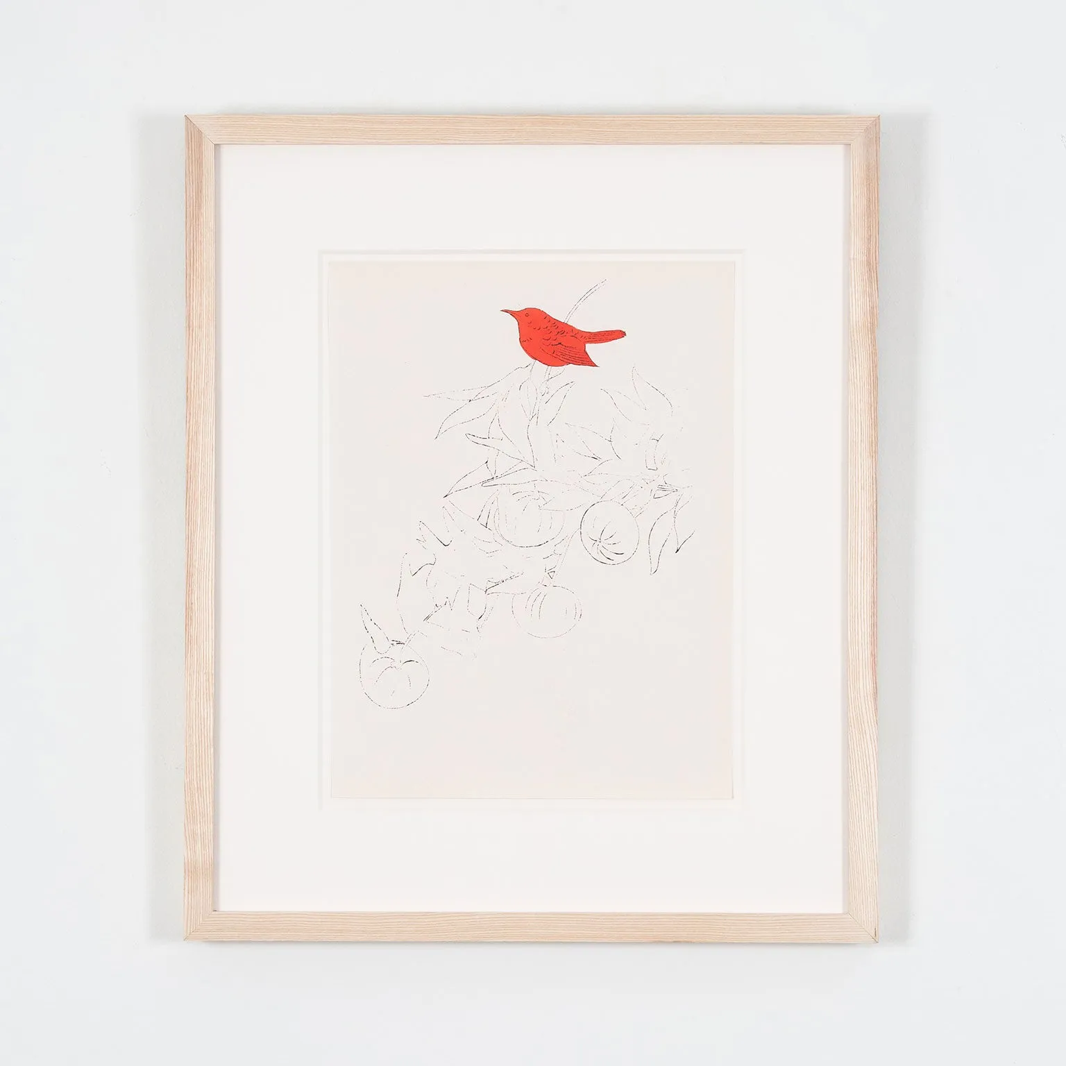 ANDY WARHOL "BIRD ON A FRUIT BRANCH", 1957