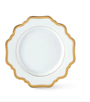 Antique White Bread & Butter Gold Rim