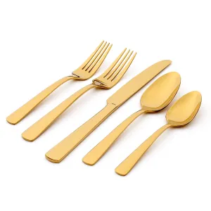 Aptitude Gold 23 Piece Everyday Flatware Set