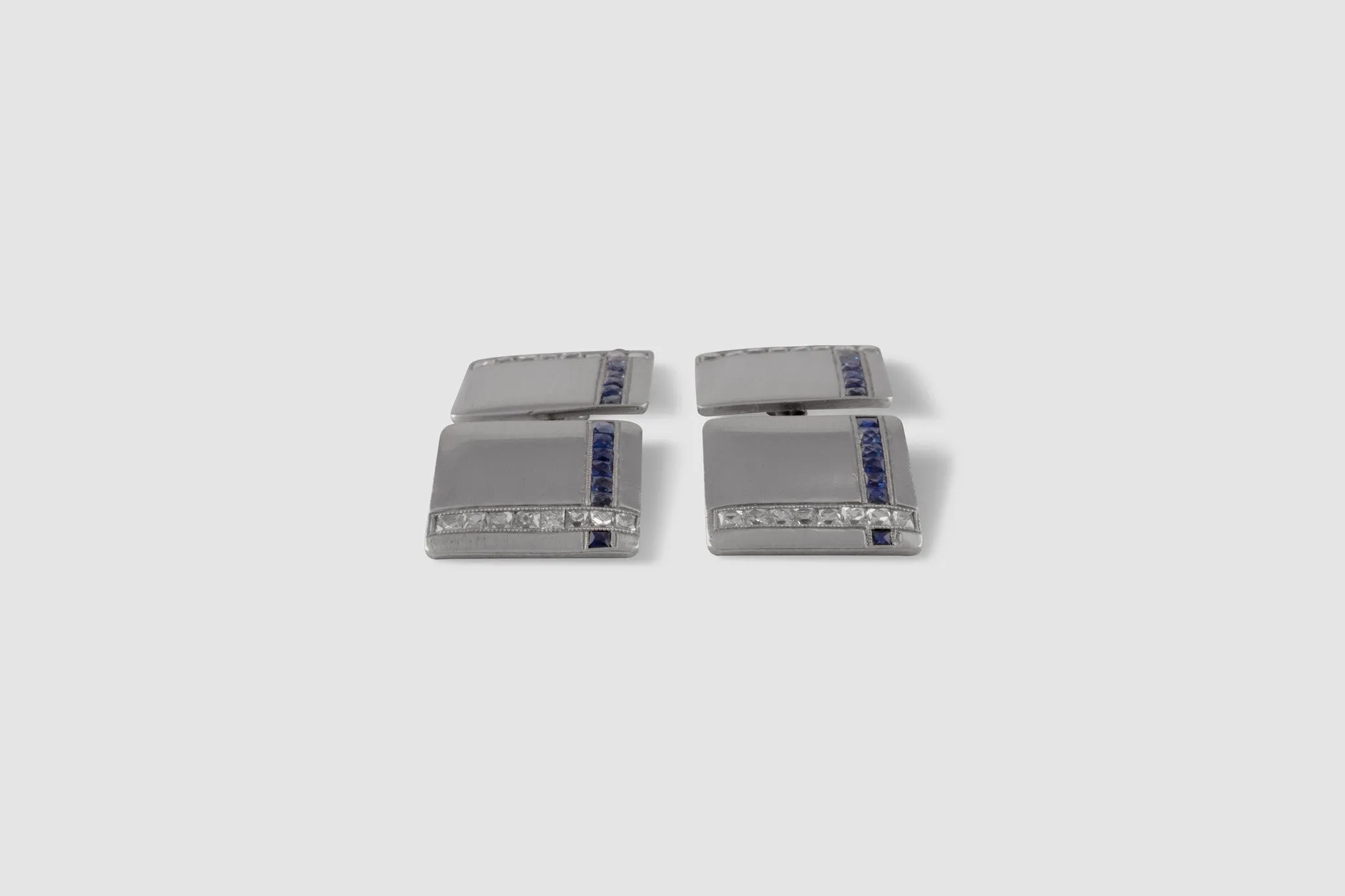 Art Deco Platinum & Sapphire Cufflinks