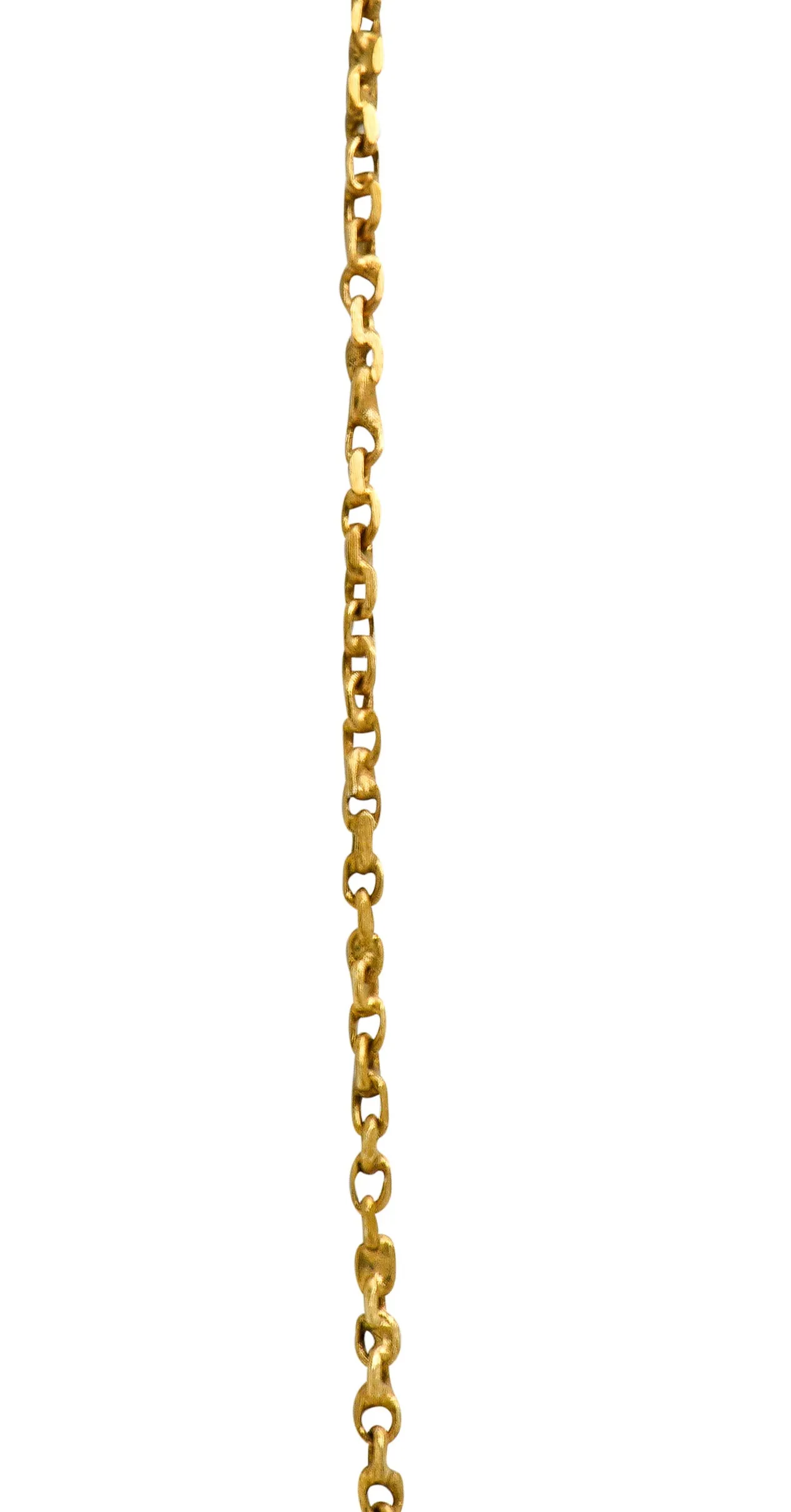 Art Nouveau Sapphire Pearl 14 Karat Gold Pendant Necklace