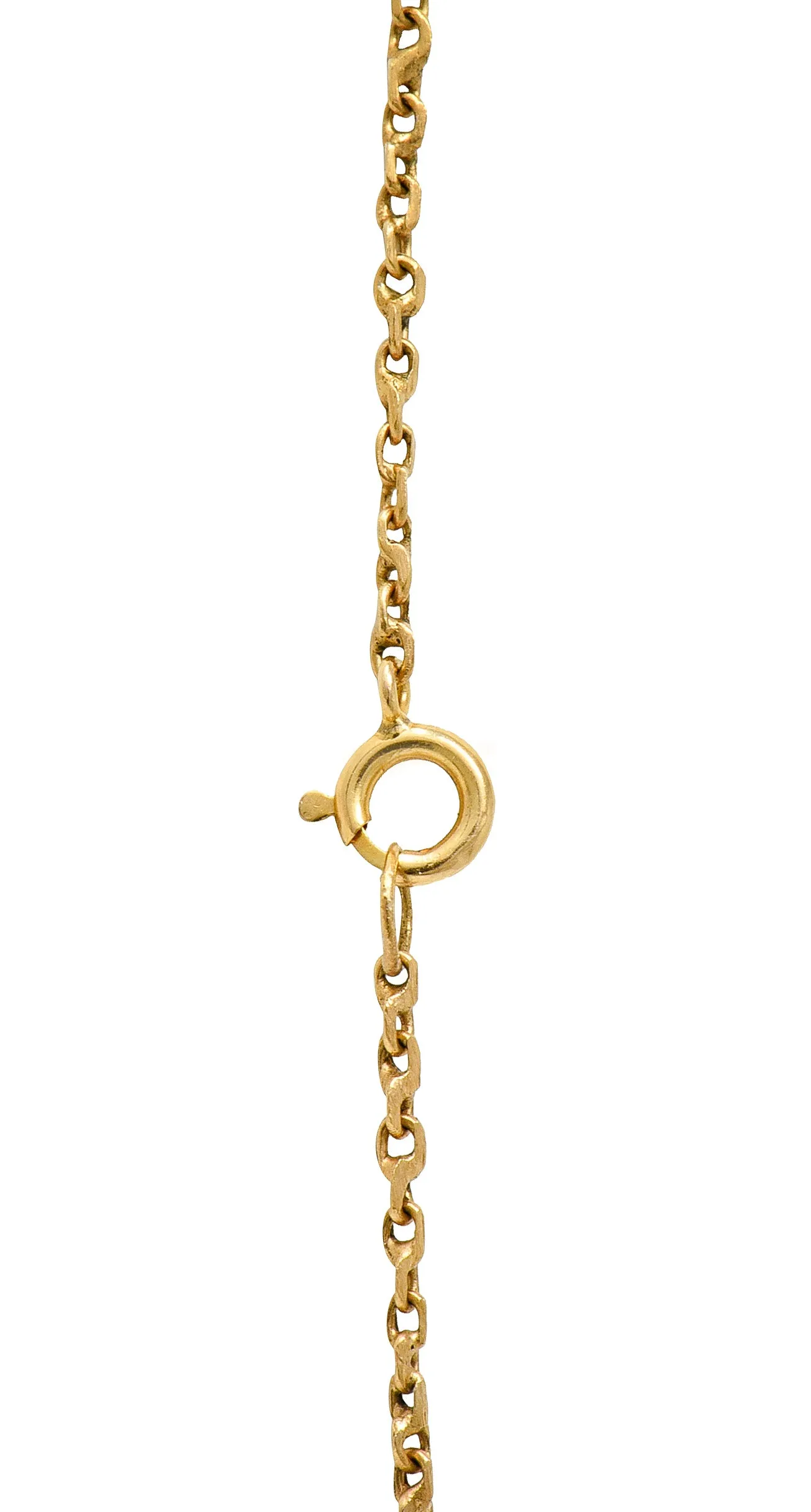 Art Nouveau Sapphire Pearl 14 Karat Gold Pendant Necklace