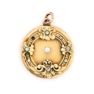 Art Nouveau Scroll Locket