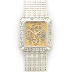 Audemars Piguet White Gold Skeletonized Baguette Diamond Watch