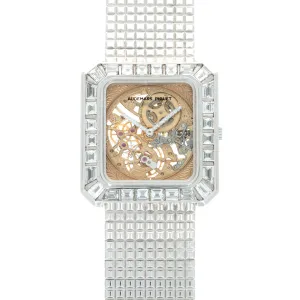 Audemars Piguet White Gold Skeletonized Baguette Diamond Watch