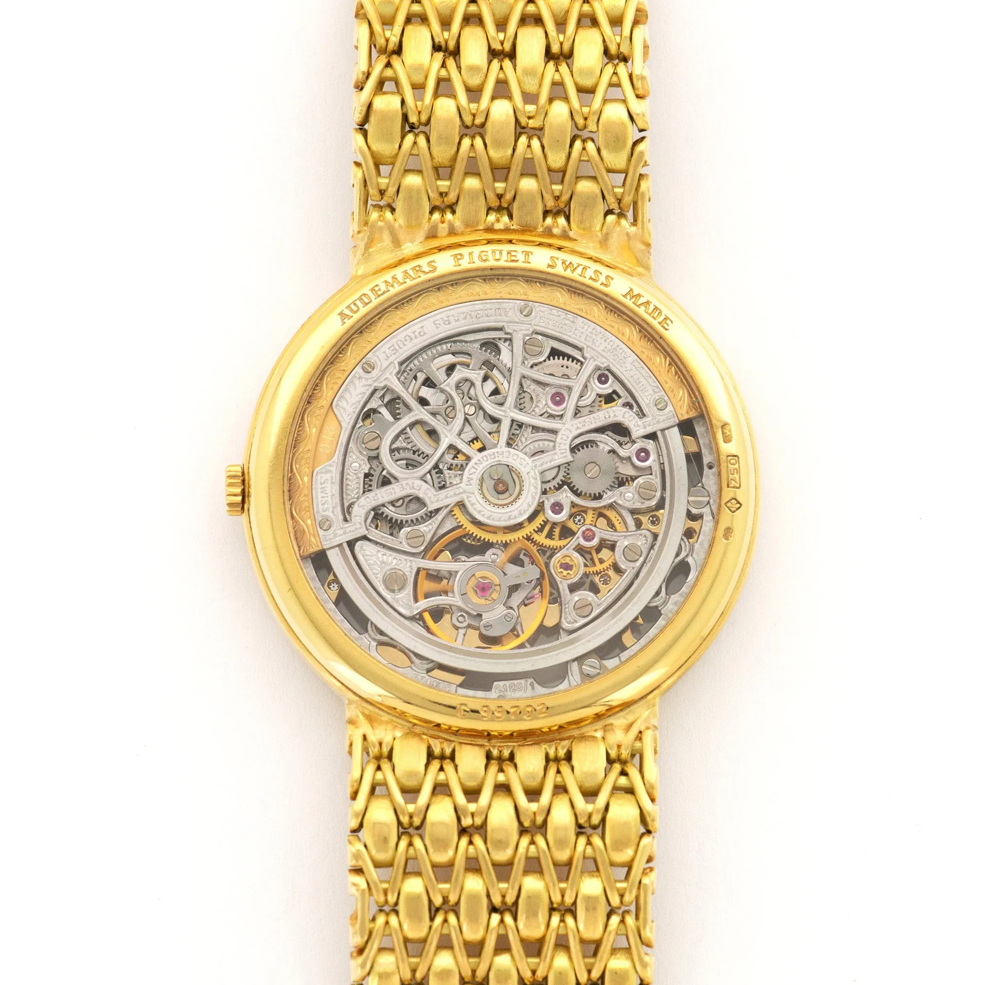 Audemars Piguet Yellow Gold Skeletonized Diamond Birds Watch