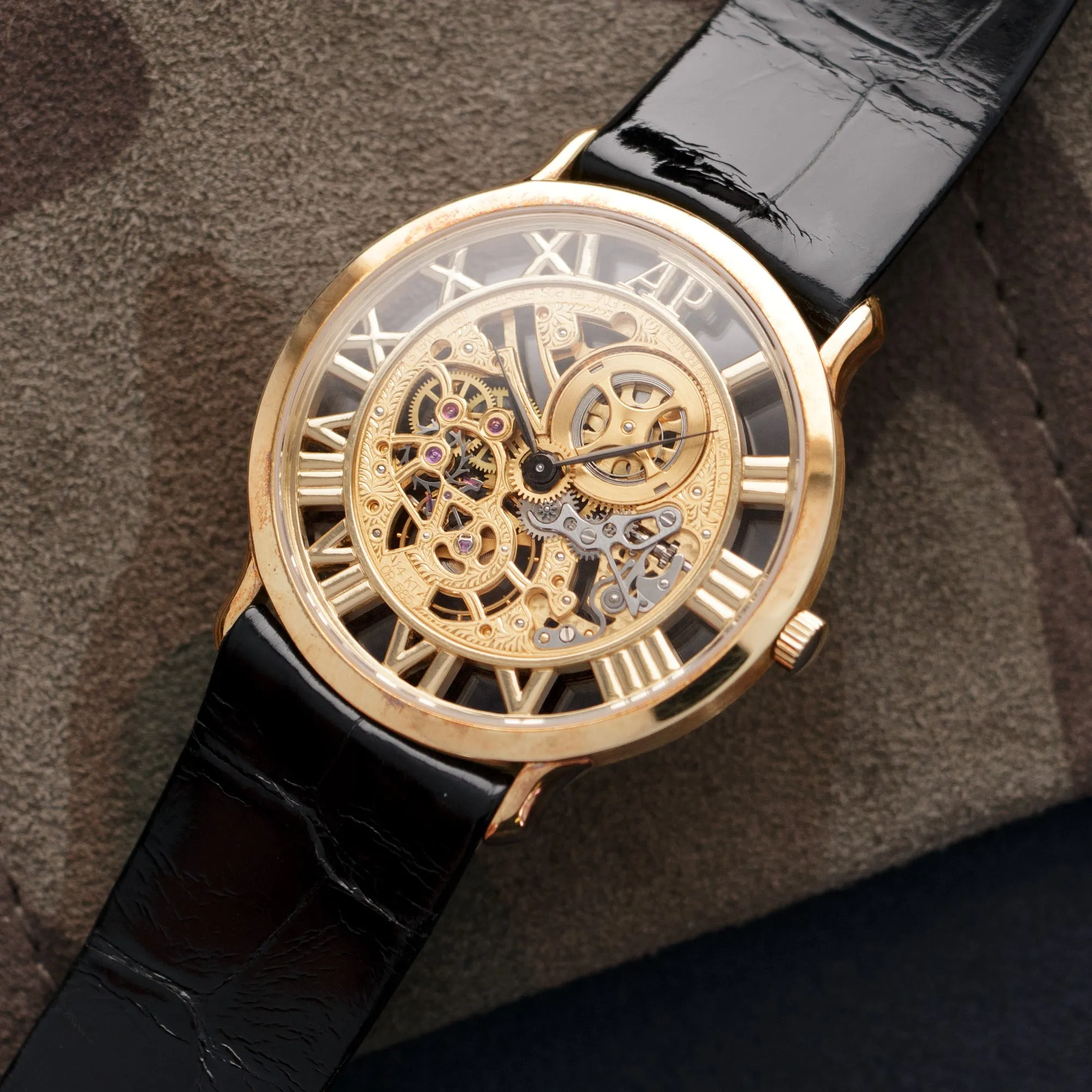 Audemars Piguet Yellow Gold Skeletonized Watch
