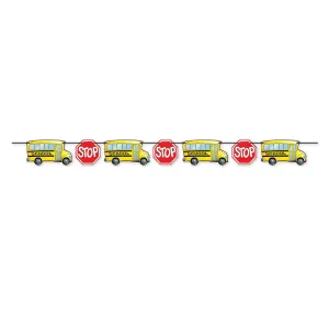 Beistle School Bus Streamer 6 in  x 8' (1/Pkg) Party Supply Decoration : Educational