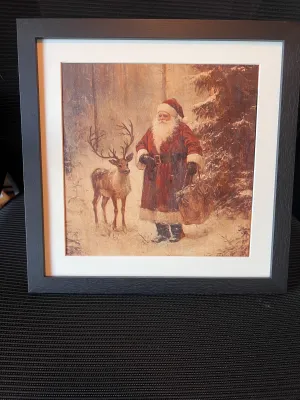 Black Framed Glass Holiday Sign - Christmas
