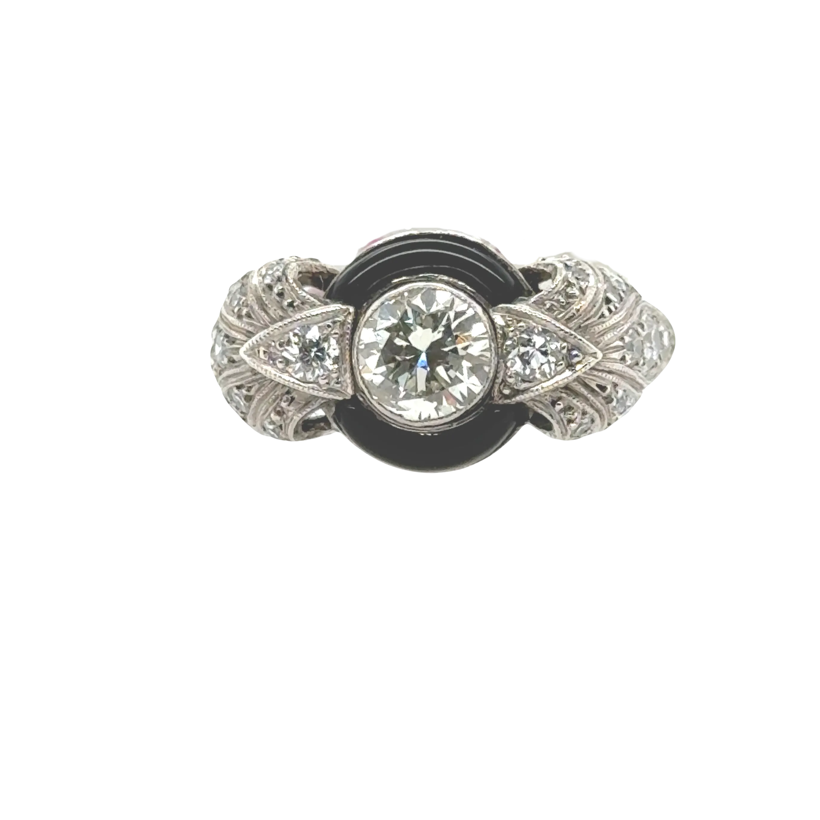 Black Onyx snd Diamond Ring