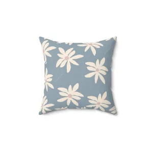 Blue & Tan Floral Throw Pillow by Shelbi Nicole