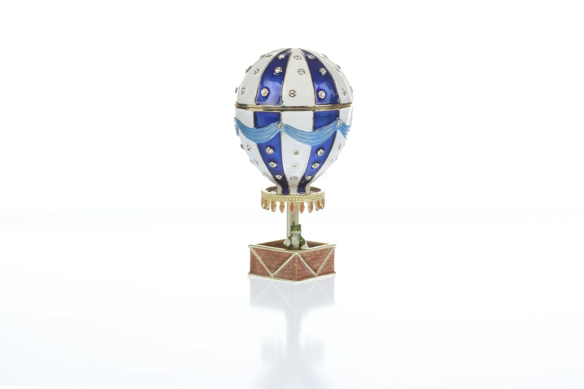 Blue Hot air balloon with frog Limited edition 1-250