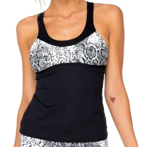 BOMBO - Mesh Inner Top V Cross Back Tanktop