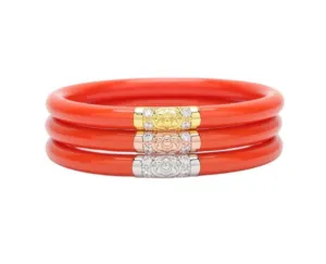 BuDhaGirl Three Kings Bangles Medium - Coral