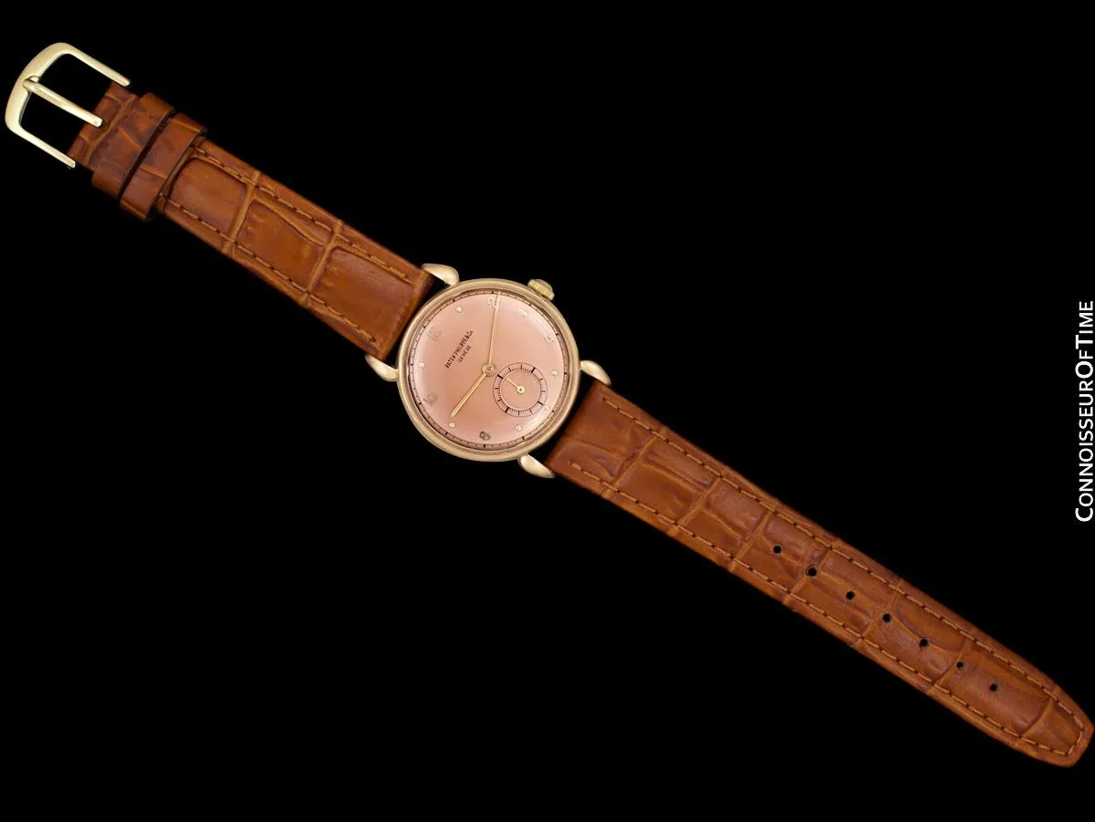 c. 1948 Patek Philippe Vintage Mens Midsize Handwound Watch, Ref. 1461 - 18K Rose Gold
