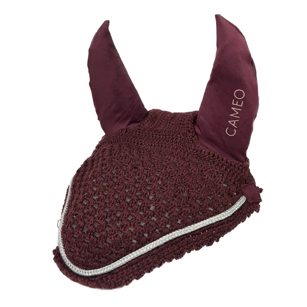 Cameo Equine Core Ear Bonnet, CameoTech 4way, Crochet Body, Braided Horse Bonnet