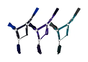 Cameo Equine Elite Show Headcollar & Rope Padded Fleece Braid Premium Fittings