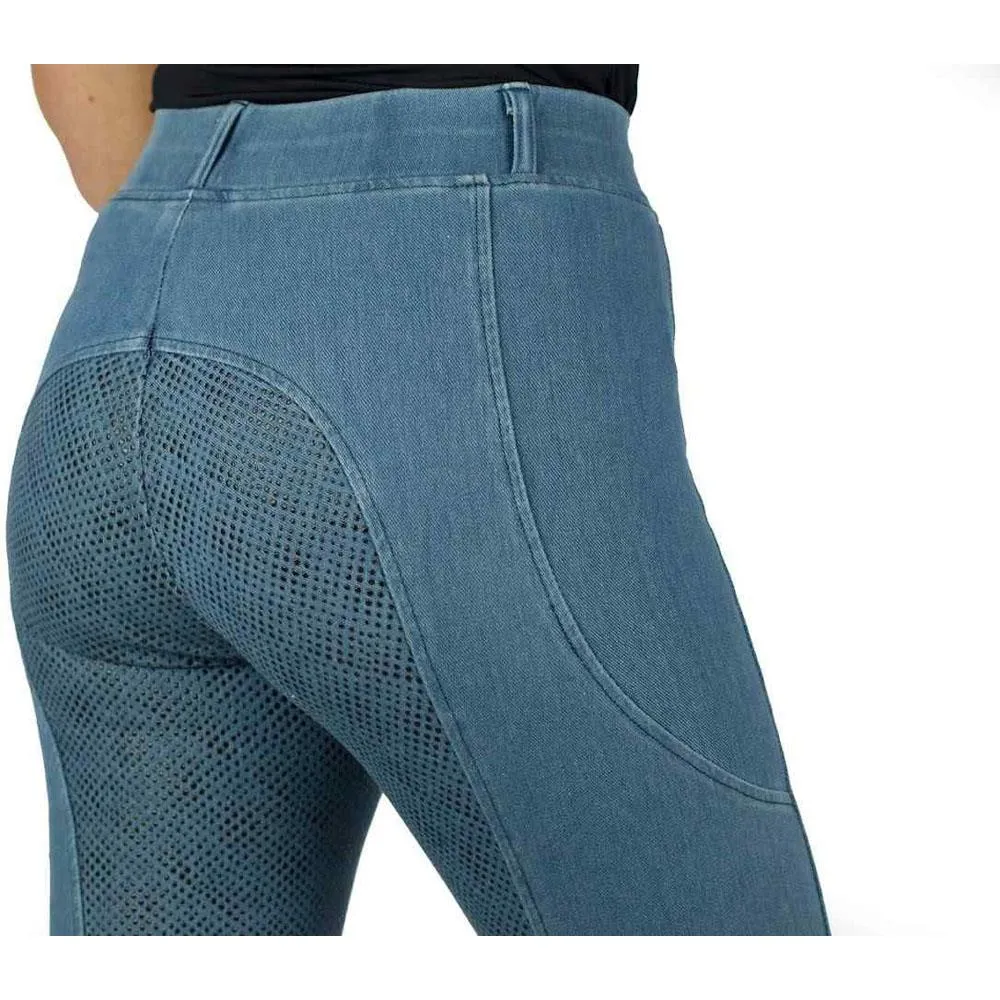 Cameo Equine Performance Denim Horse Riding Tights with Phone Pocket & Grip Seat