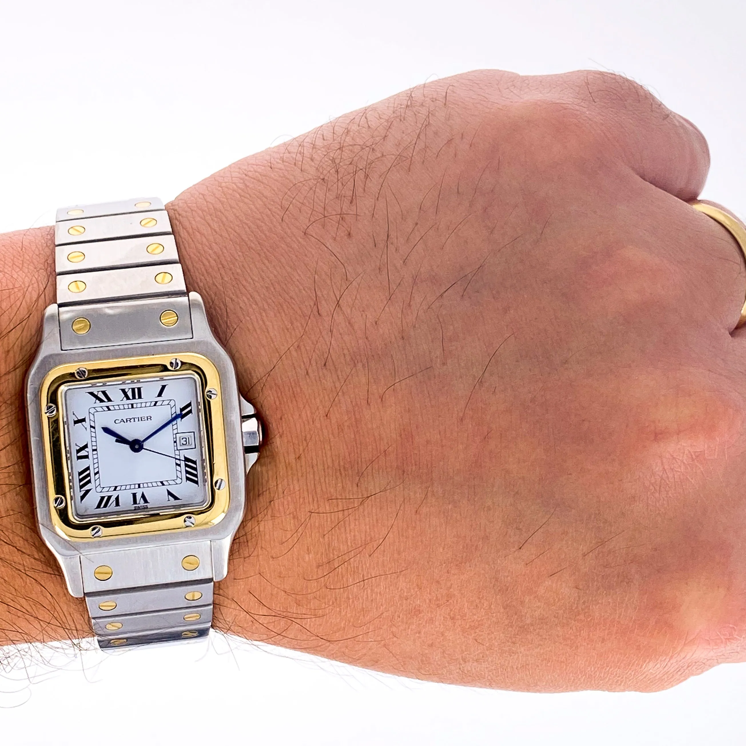 Cartier Santos Galbée 2961 Automatic 18k Yellow Gold & Steel 29 x 41 mm
