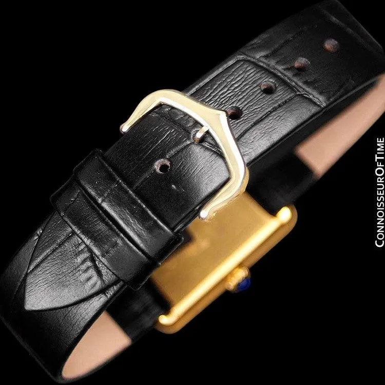 Cartier Vintage Mens Tank Mechanical Watch - Gold Vermeil, 18K Gold over Sterling Silver