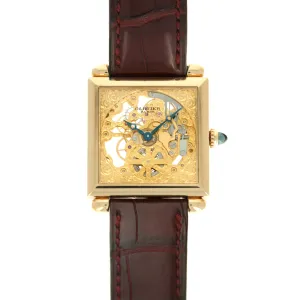 Cartier Yellow Gold Carree Obus Skeleton Watch, Limited to 100