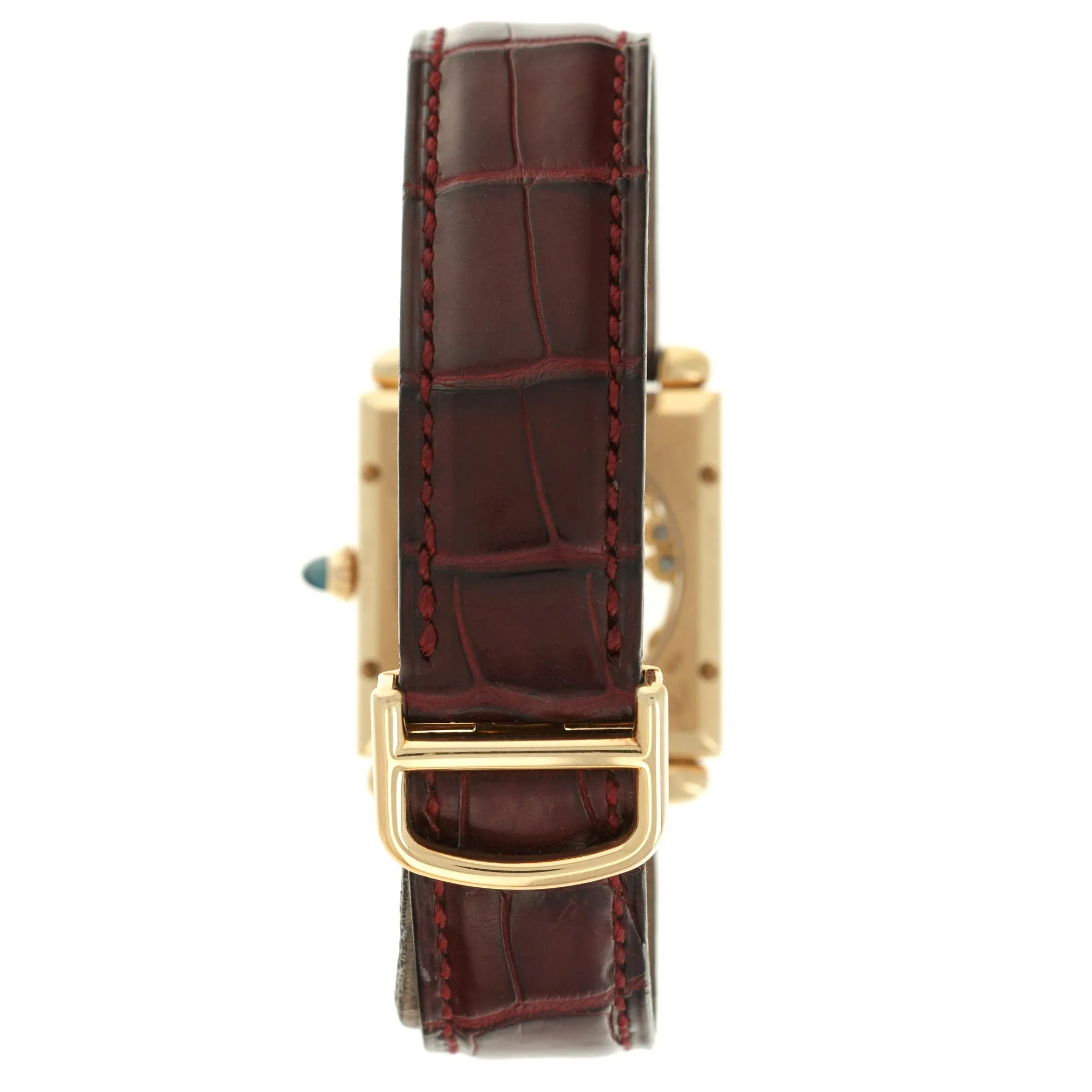 Cartier Yellow Gold Carree Obus Skeleton Watch, Limited to 100