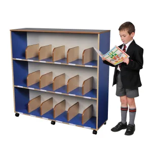 Children's Bookcase with Drywipe Back (Blue)