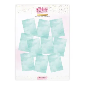 Chloes Creative Cards Designer Printed Vellum (A4) (20 Sheets) - Aquamarine Wash