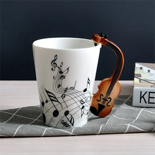 Creative Musical Instrument Ceramic Cup Mug