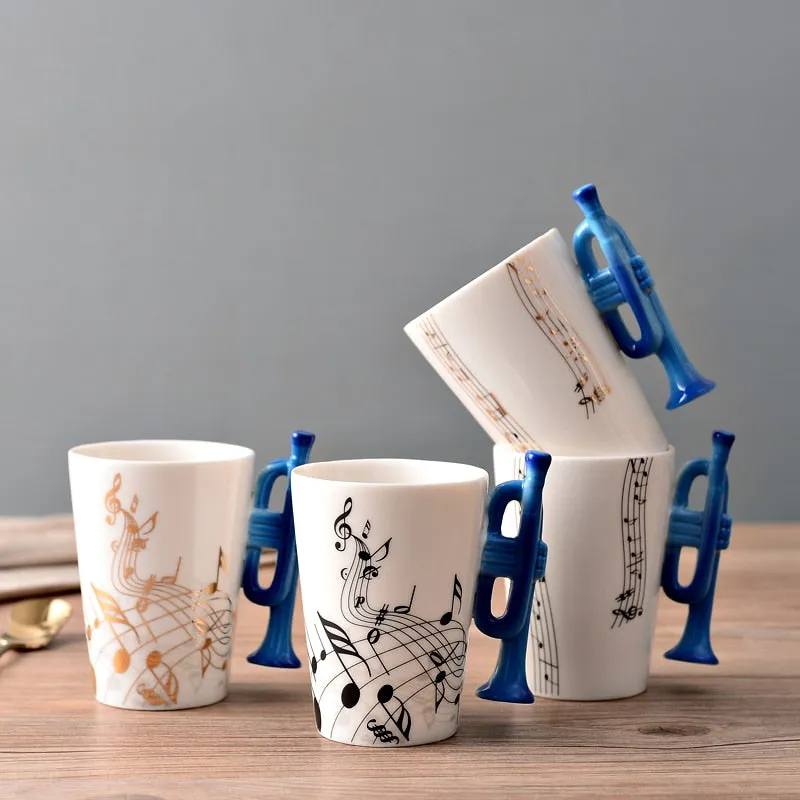 Creative Musical Instrument Ceramic Cup Mug