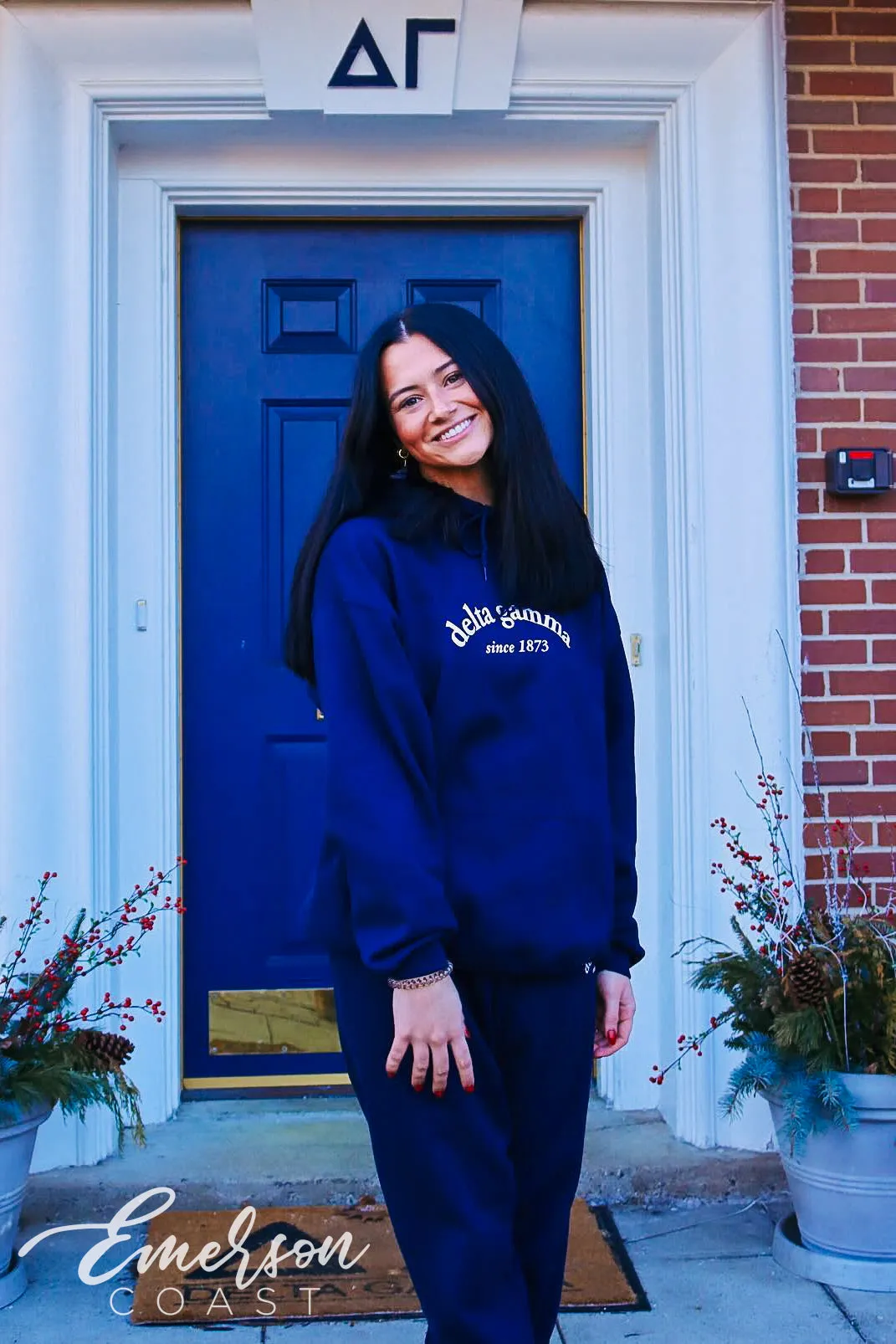 Delta Gamma Navy PR Hoodie and Sweatpants