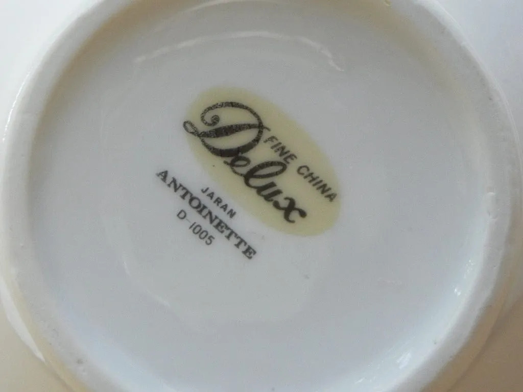 Delux White China with Silver Stripe Creamer Set, Antoinette Line