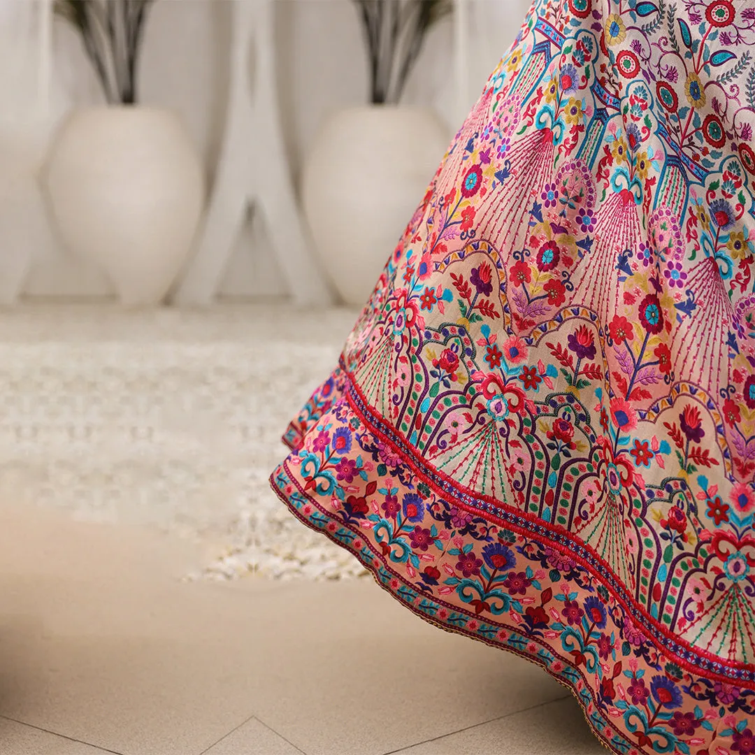 Desi Drama Multi-hued Lehenga Set with Dupatta