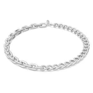 Dextera Necklace, Pavé, White, Rhodium Plated 5613391