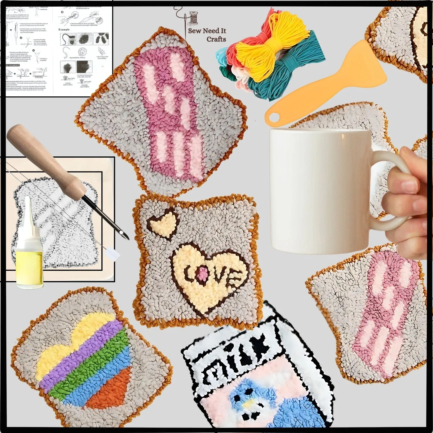 DIY Punch Needle Coaster Kit