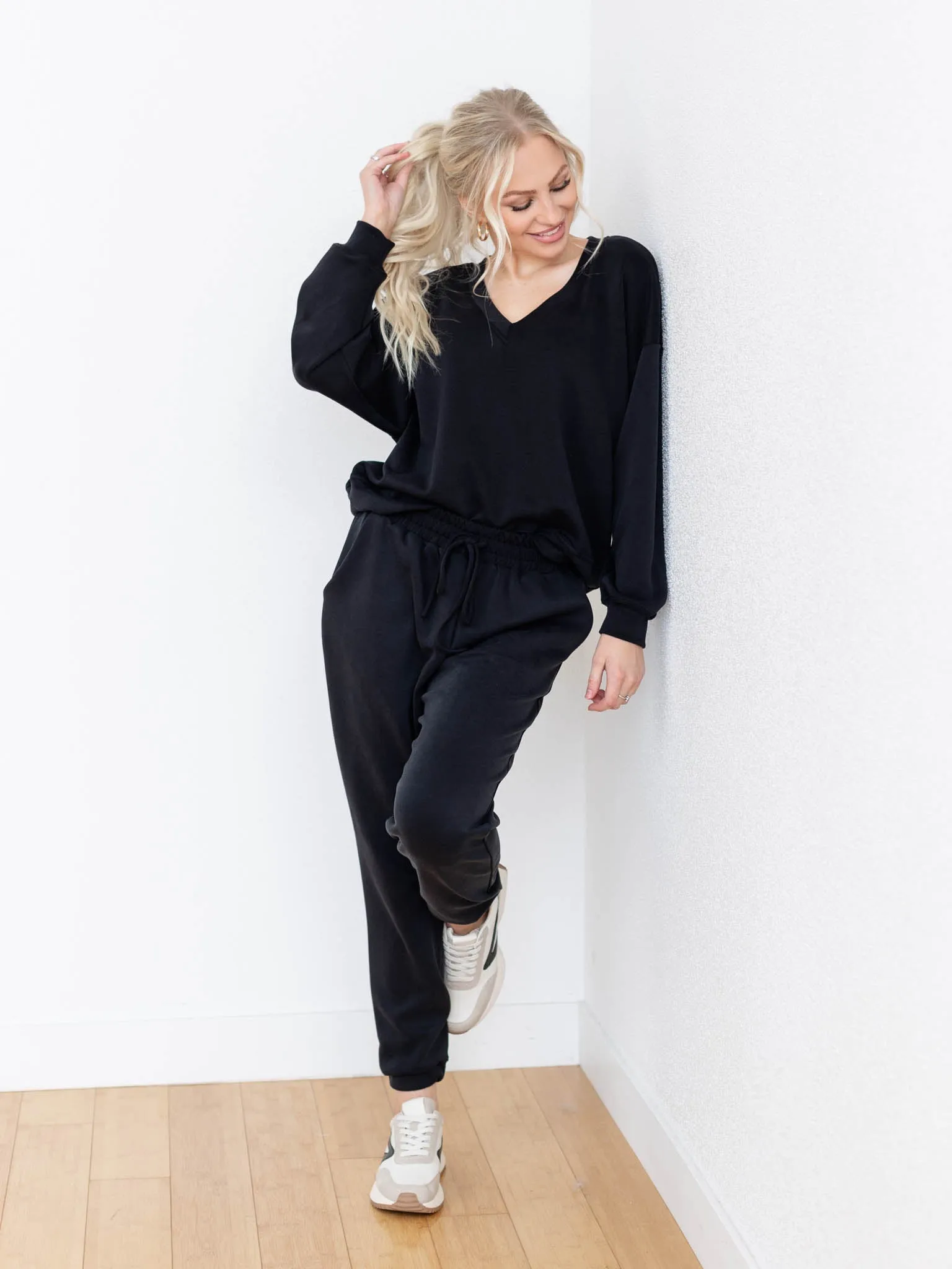 Drawstring Waist Simple Pant