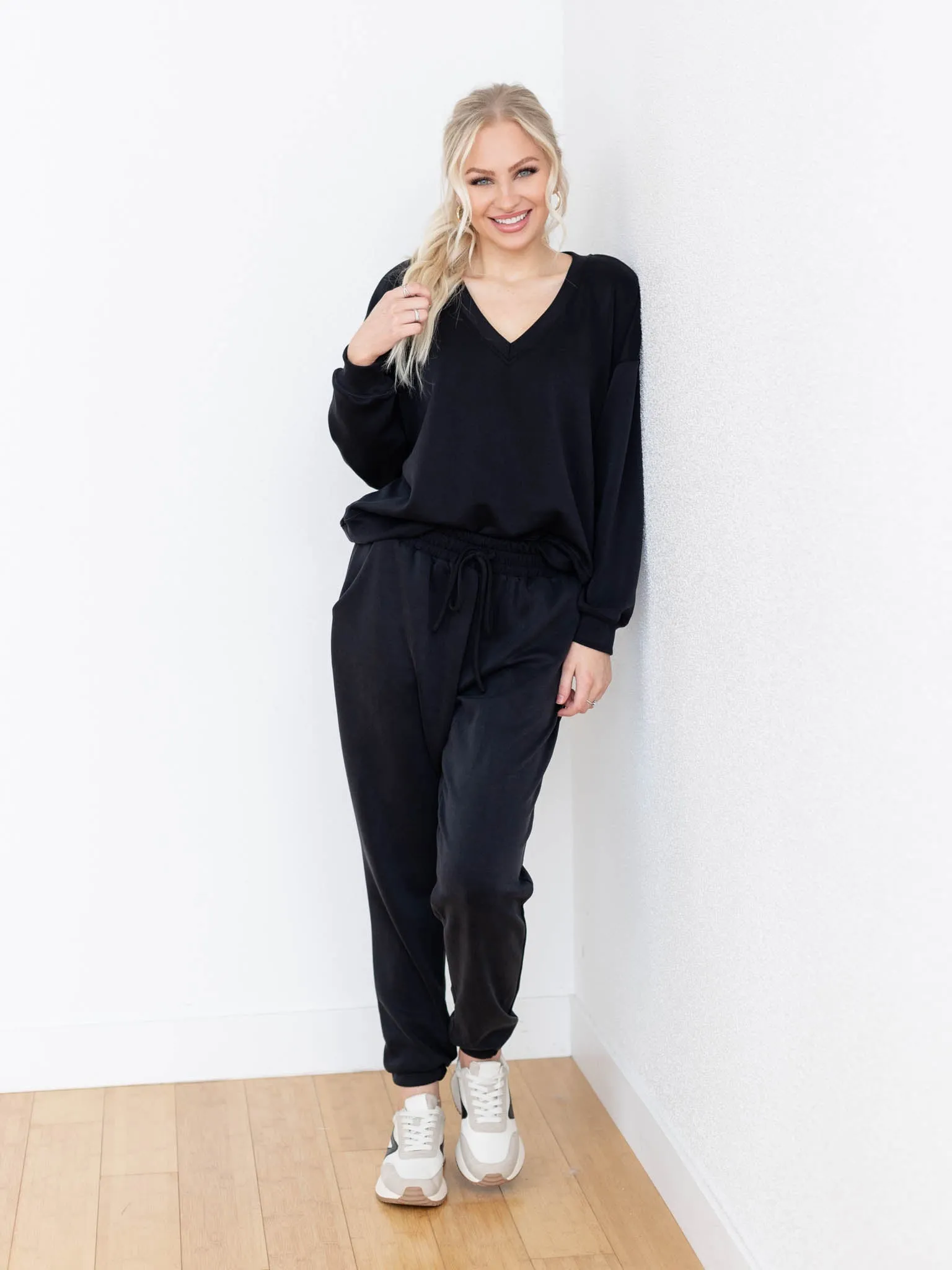 Drawstring Waist Simple Pant