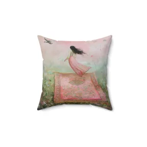Dreamy Flight Magic Carpet Throw Pillow